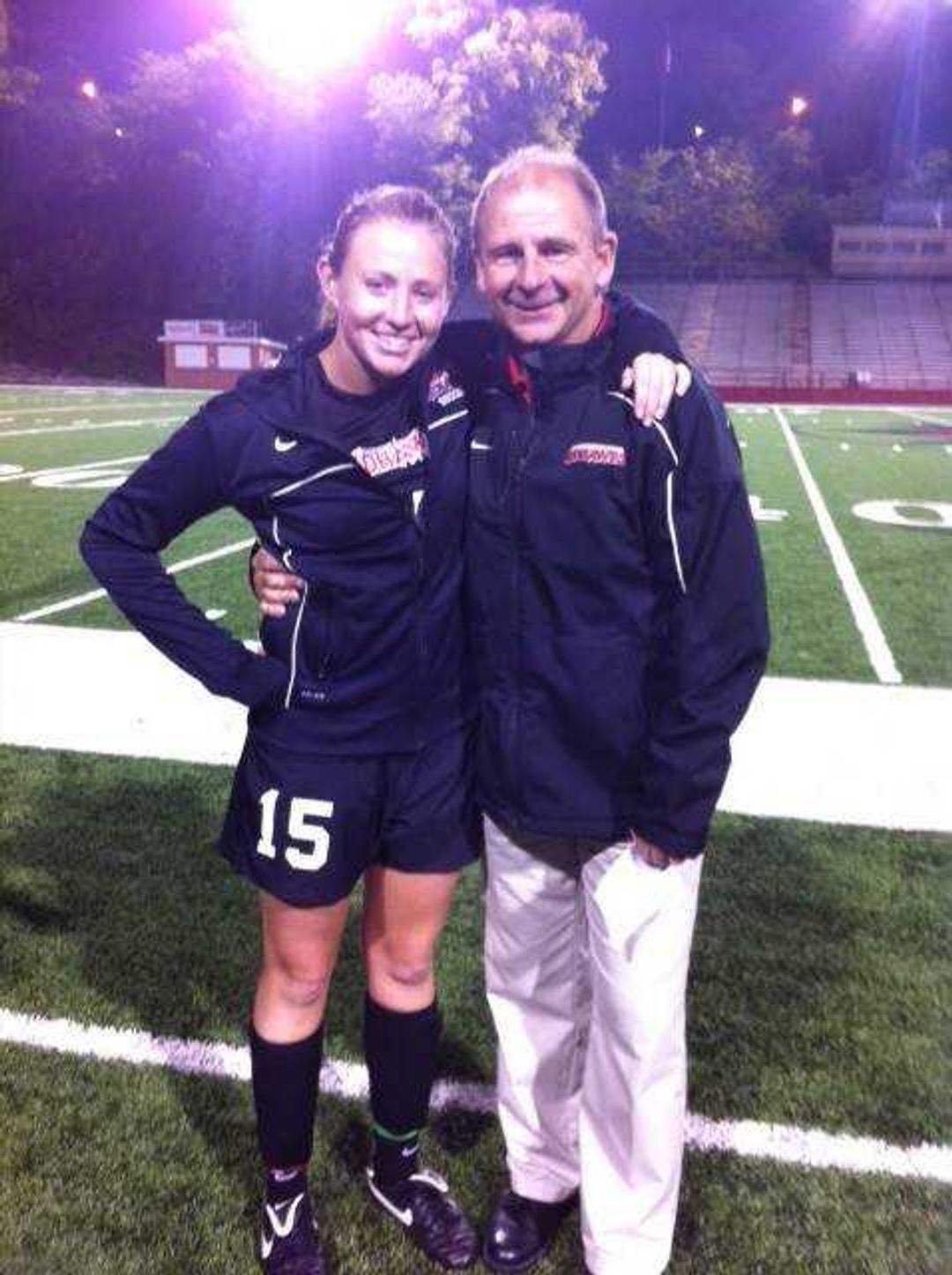 Sarah Uptmor and associate head coach of soccer
team Paul Nelson.  Submitted Photo