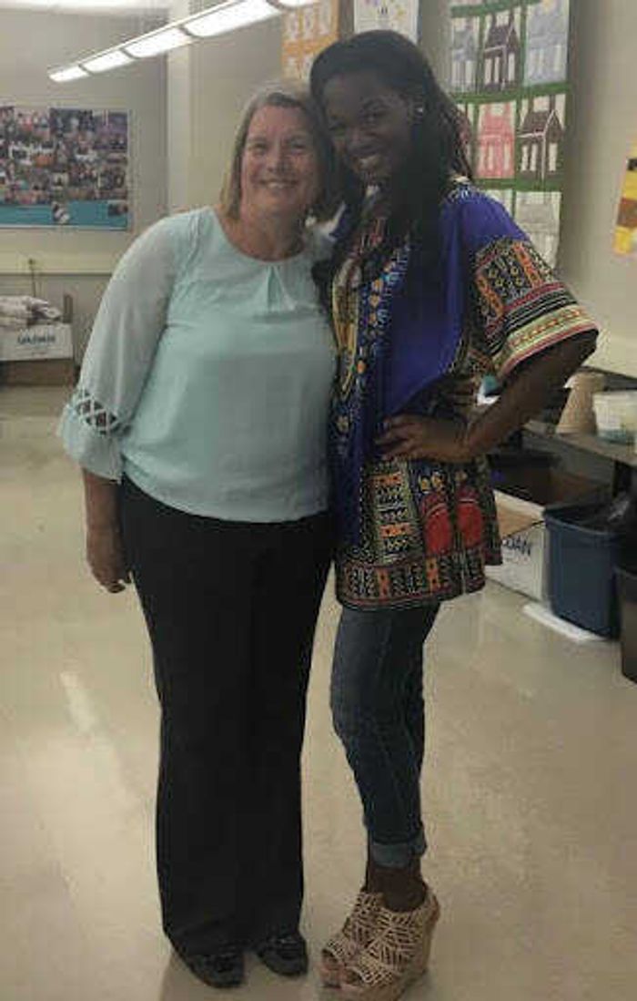 Jennifer Boyd with Theresa Taylor who is one of her favorite and most impactful teachers. 