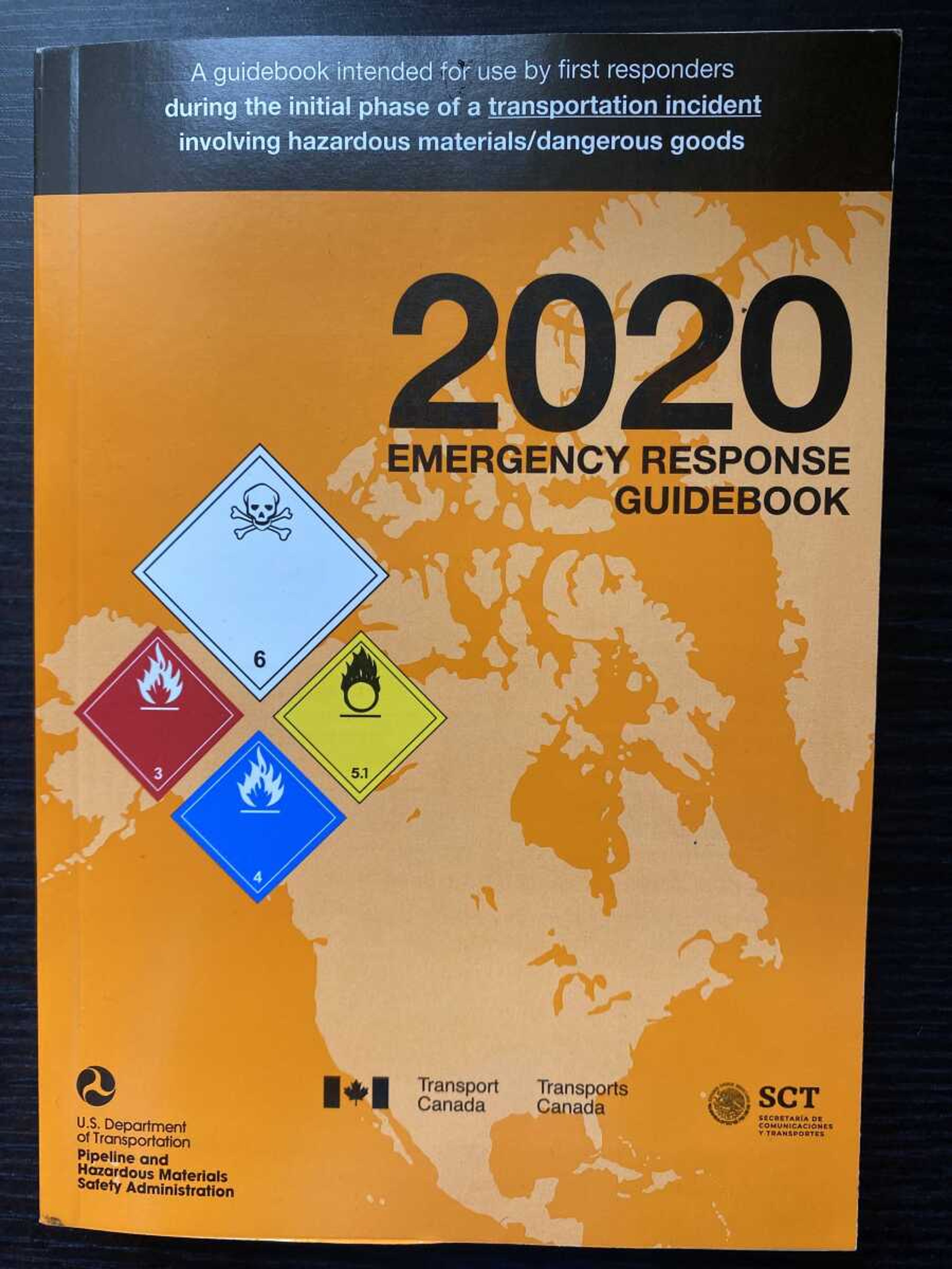 The Emergency Response Guidebook used by Cape Girardeau first responders and emergency planners, which is updated every four years. The guidebook contains information about commonly encountered hazardous materials and chemicals and how to identify them.