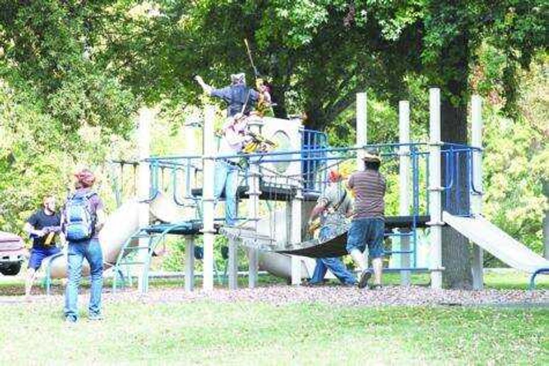 Human vs. Zombies participants from last year battle it out at Capaha Park. Photo by Kelso Hope.