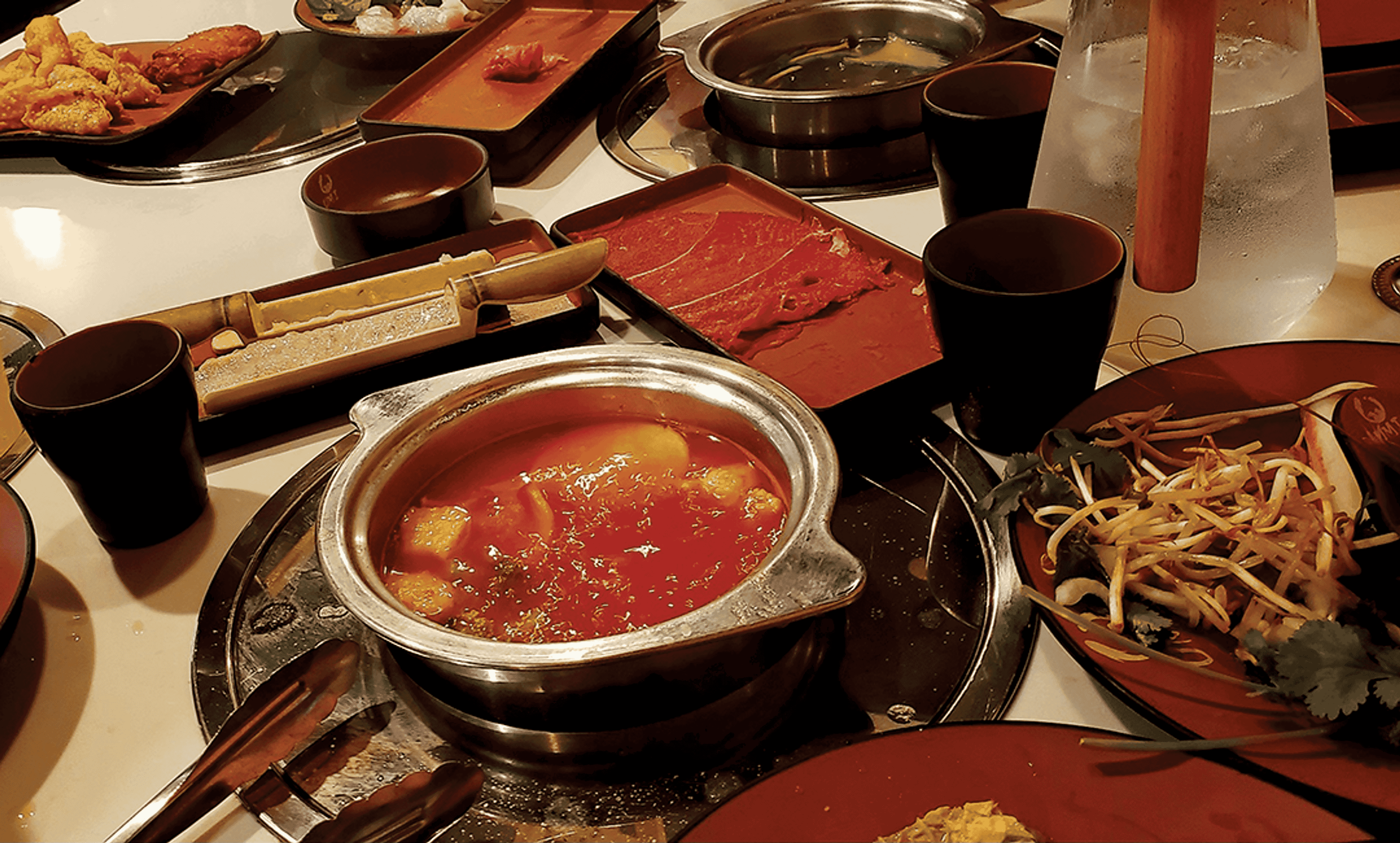 “Swishing” ingredients at UMI Japanese Shabu Shabu