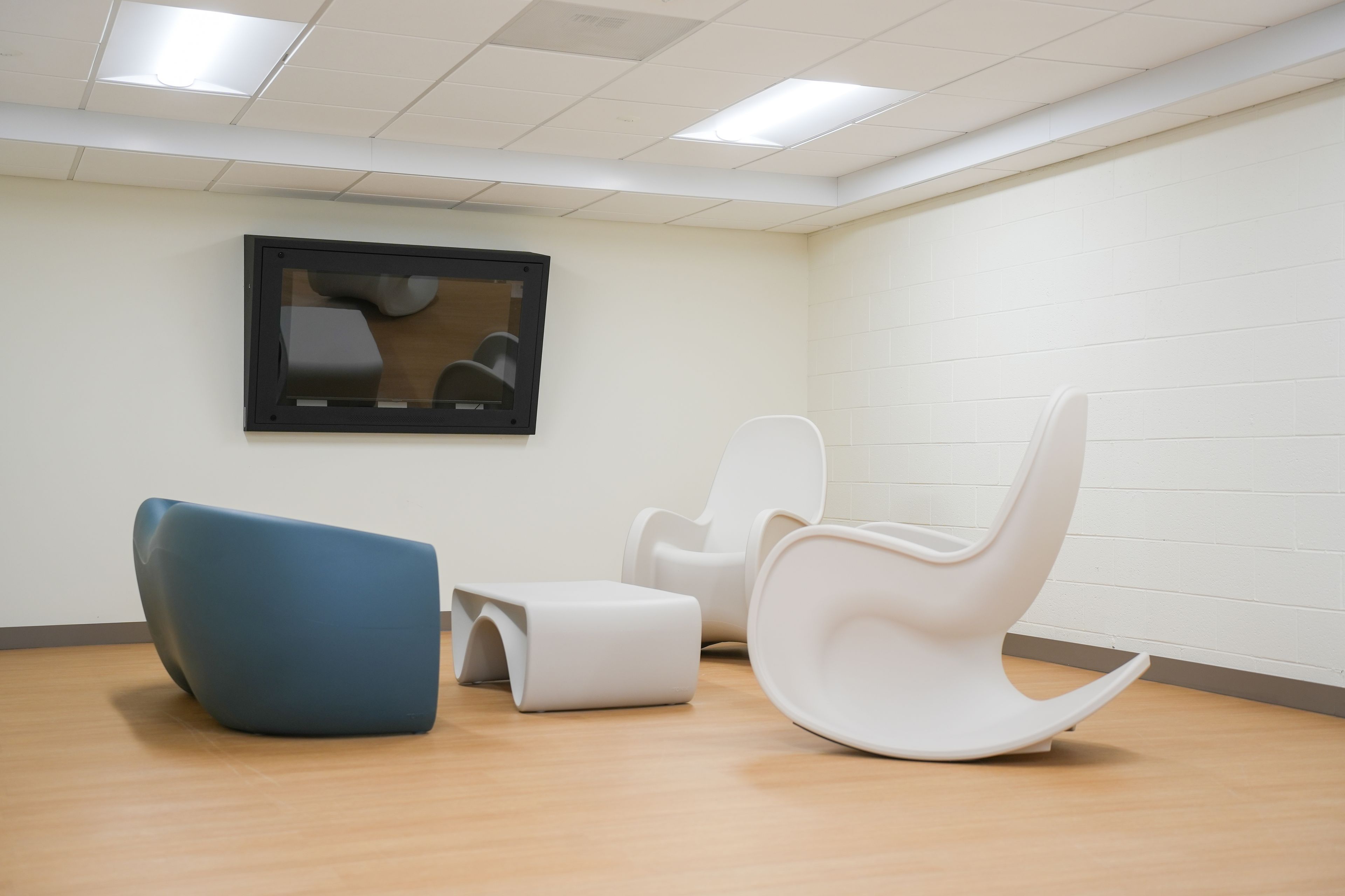 One of the multipurpose rooms included in the new wing.