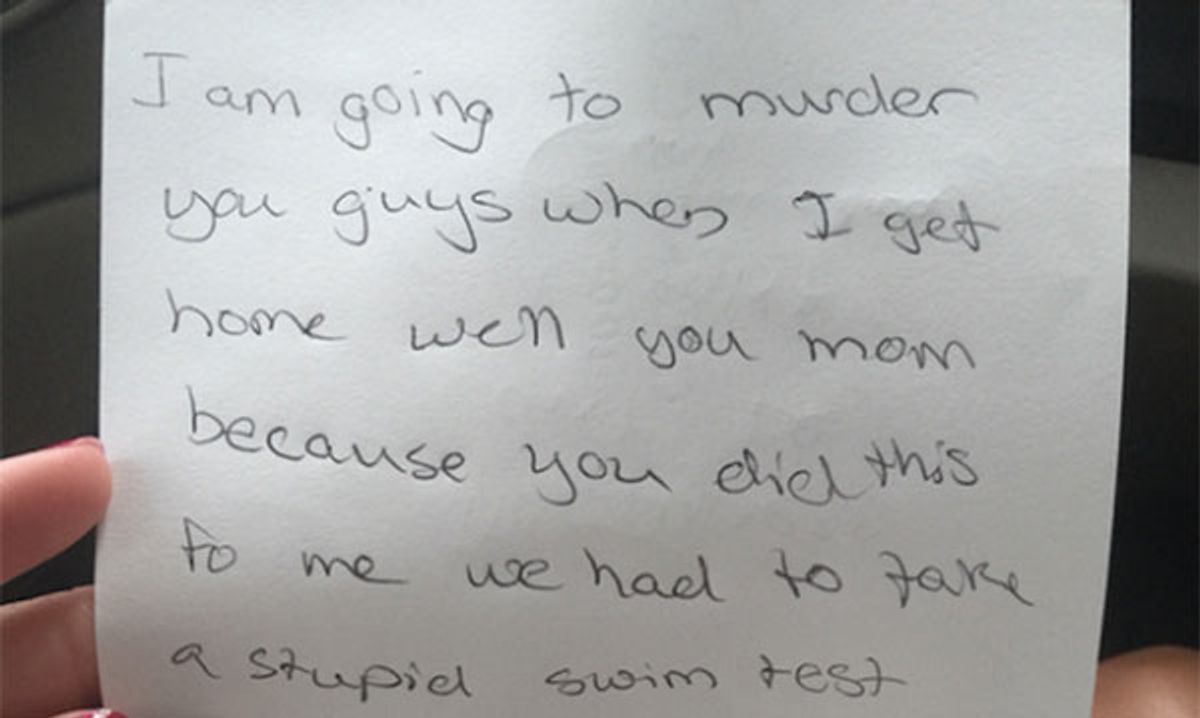 Child Writes Mom Angry Letter From Camp