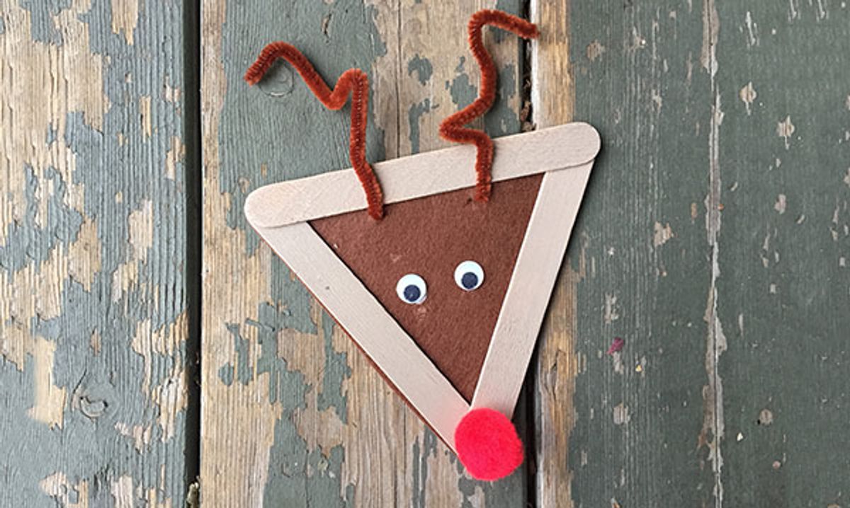 How to Make a Craft Stick Rudolph