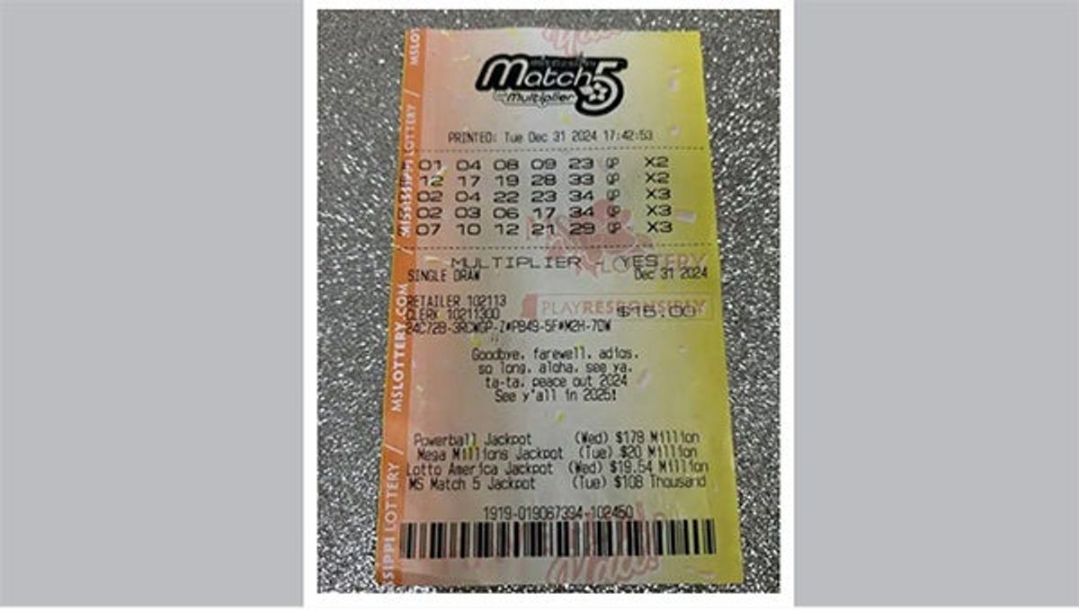 $110,920 Mississippi Lottery jackpot winner sold in Vicksbur...
