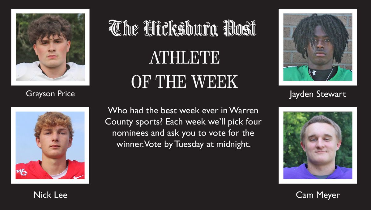 Vote now in The Vicksburg Post's Athlete of the Week contest for Oct. 25, 2026