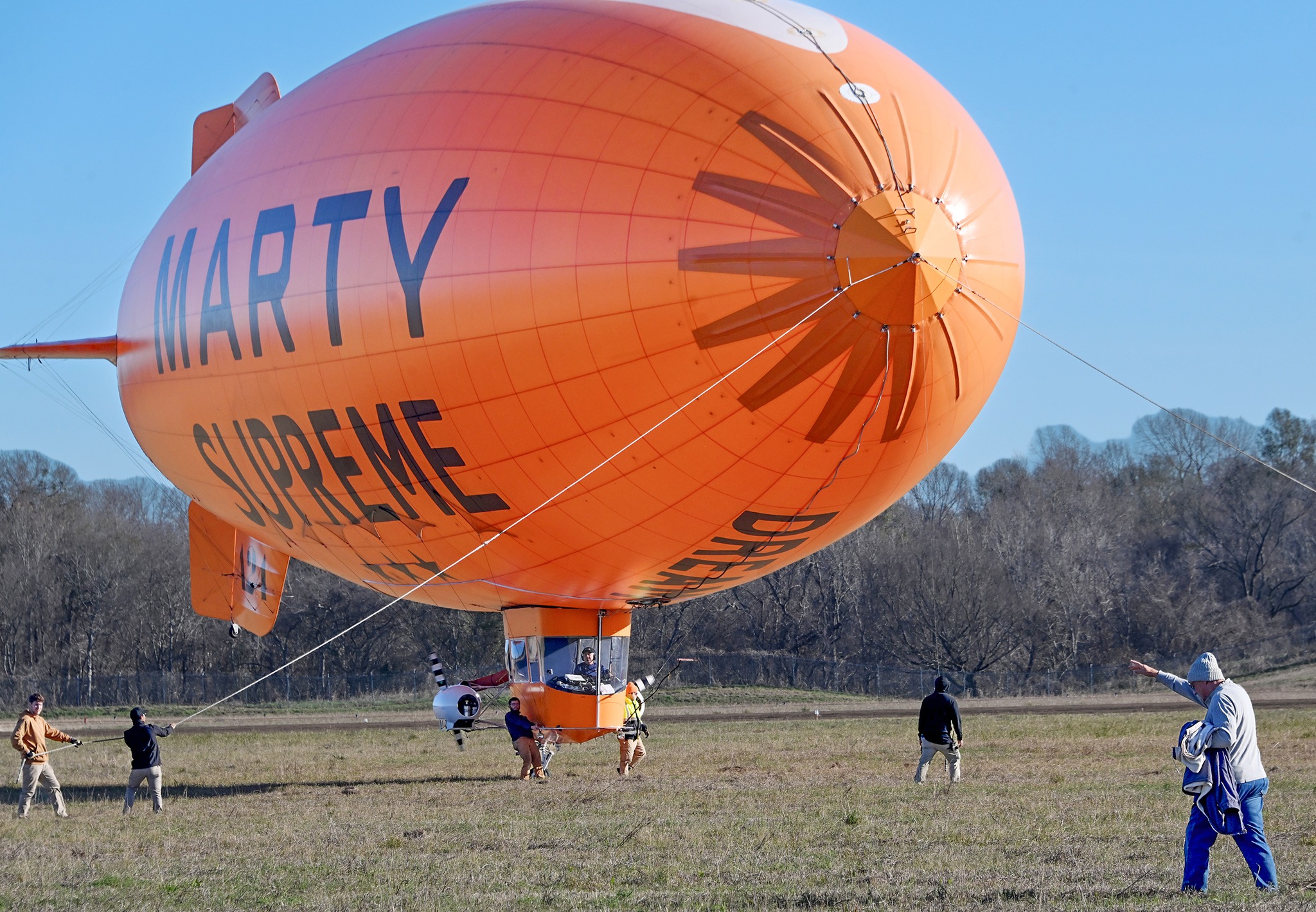 AROUND TOWN: A bright orange blimp sighting on New Year's Da