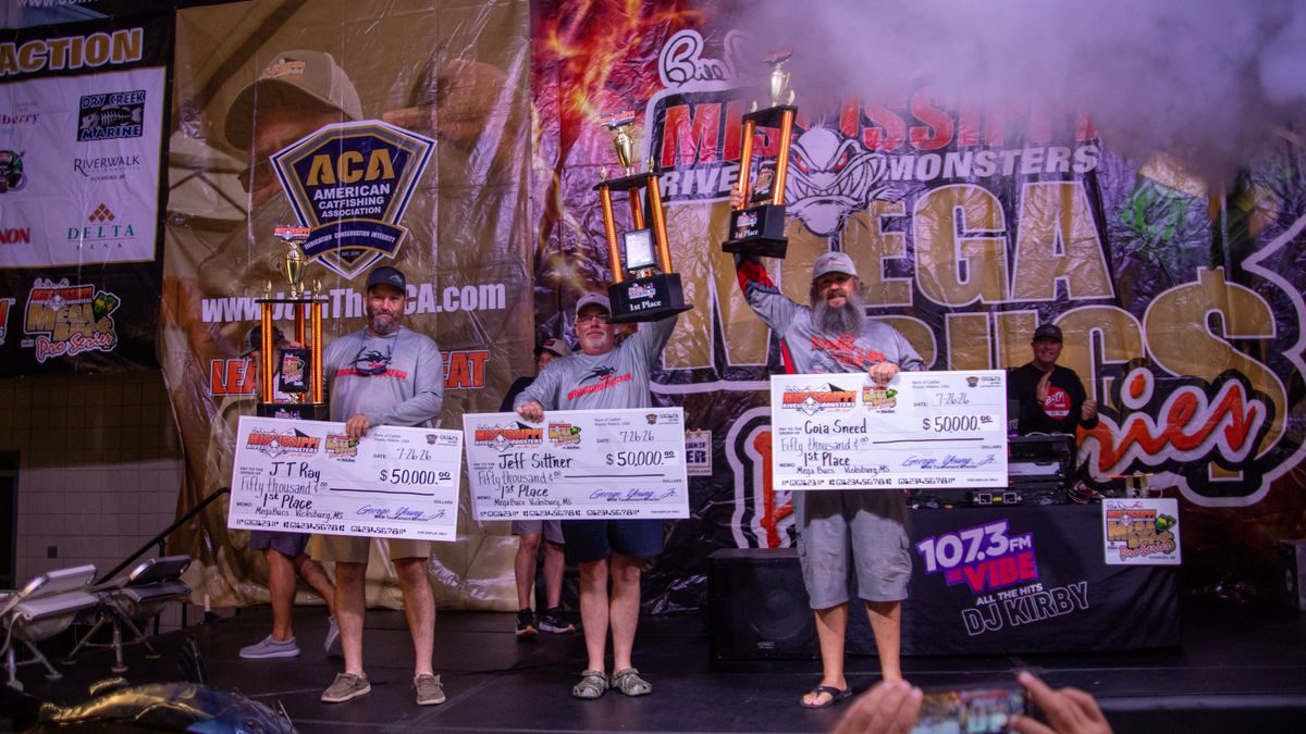 Sneed, Ray and Sittner take $50,000 top prize at Mississippi River Monsters catfish tournament