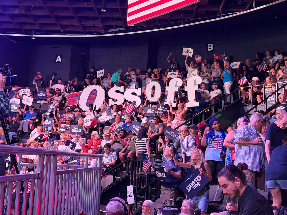 8 Weeks to early voting in Georgia: Ossoff holds campaign ra...