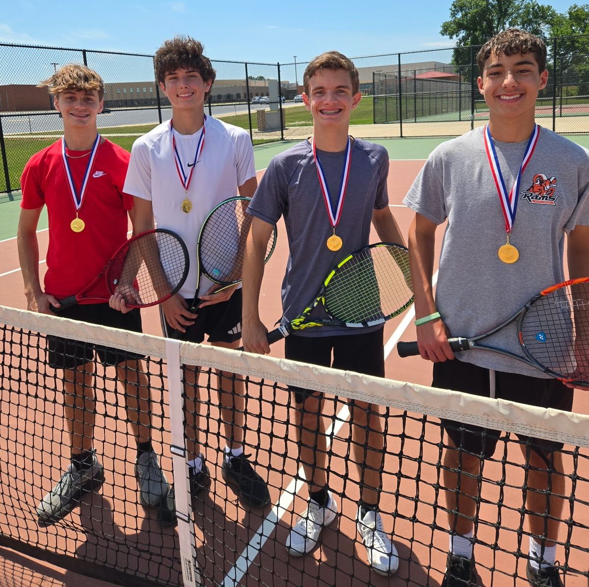 Tennis teams win titles
