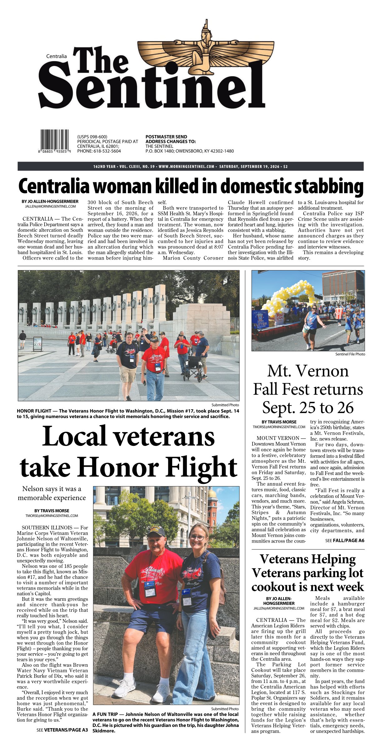The Morning Sentinel, Sept. 19