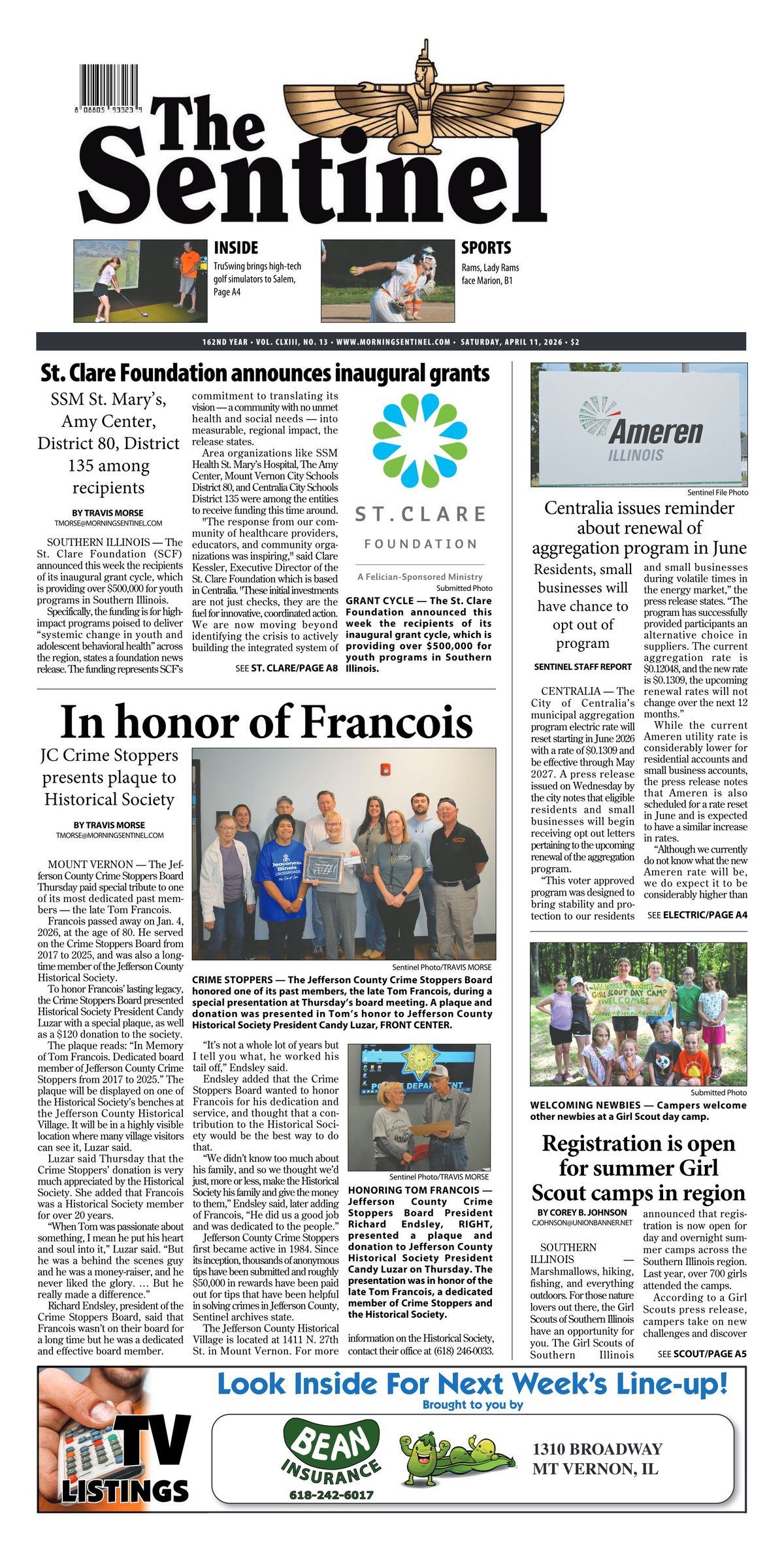 The Morning Sentinel, April 11