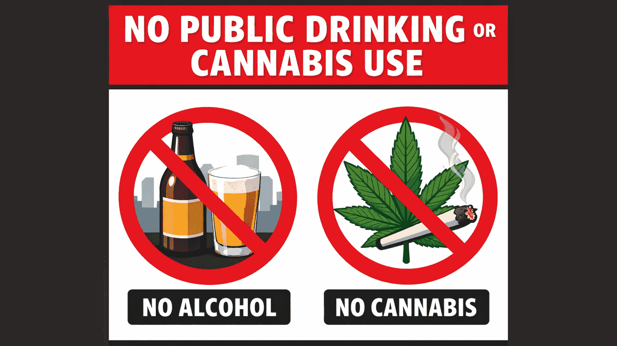 Steele bans public use of alcohol, cannabis