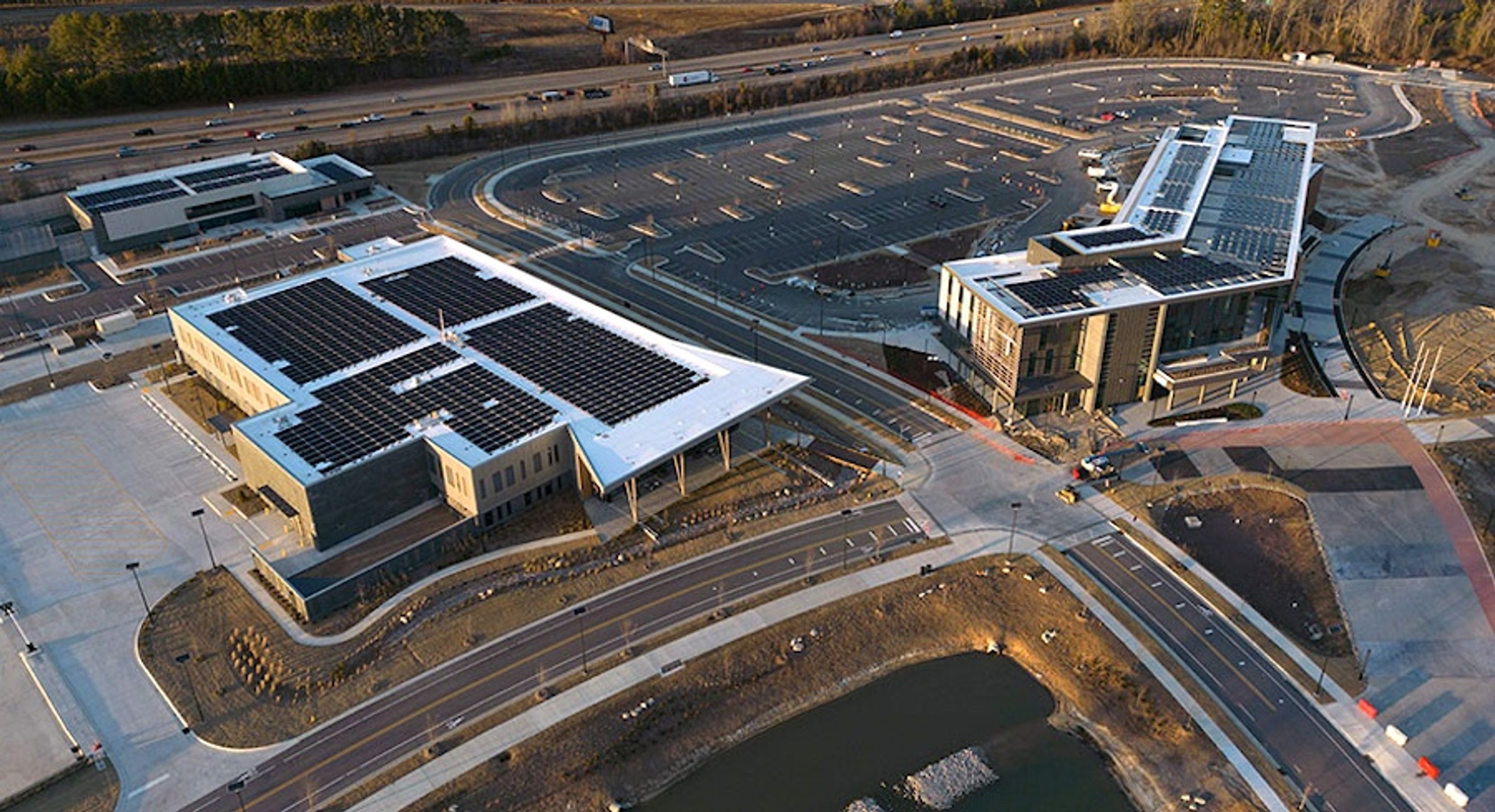 This aerial photo shows the Wake Tech East campus. | Screenshot