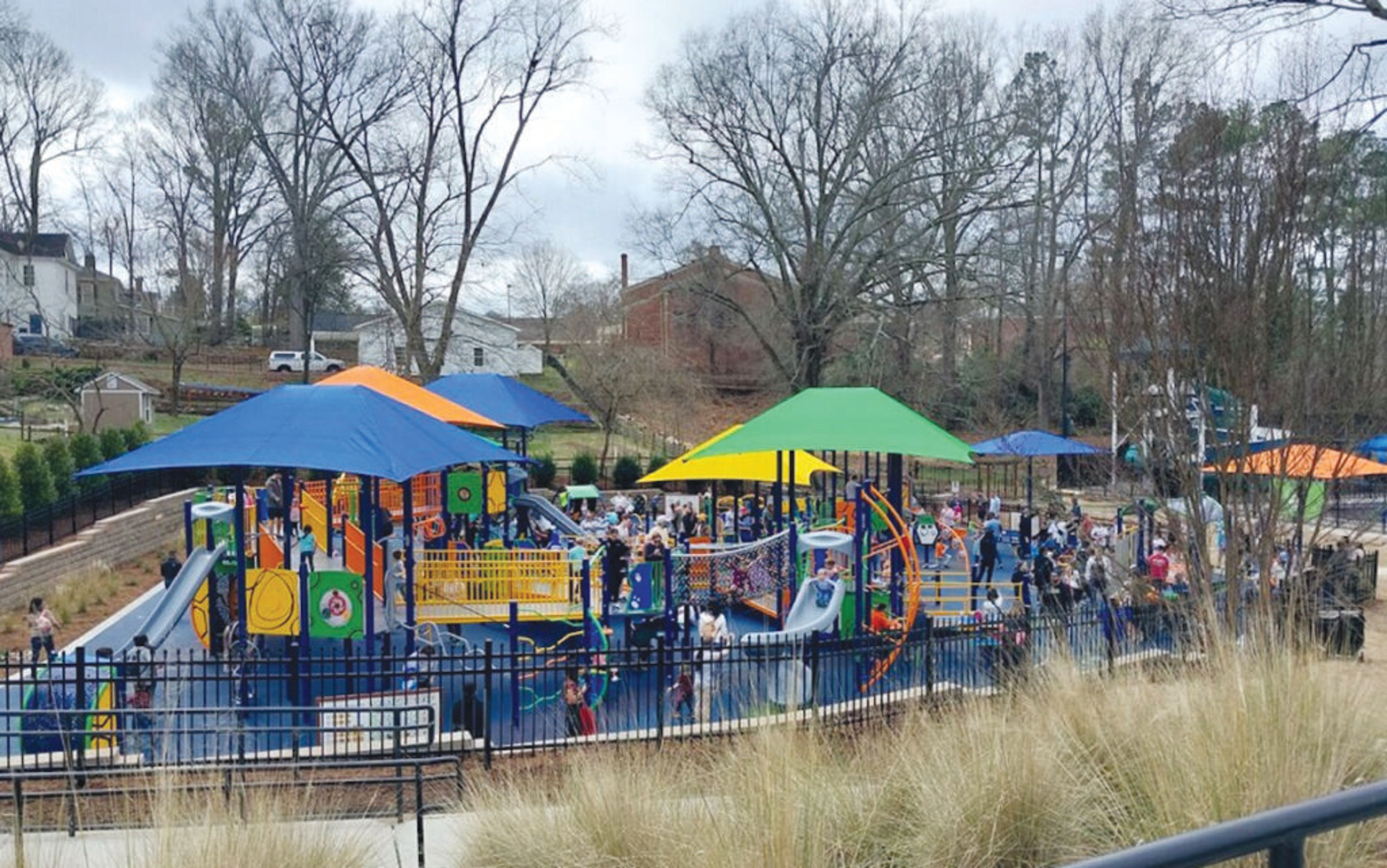 Kids enjoy the new inclusive park as it opens March 2. Contributed photo