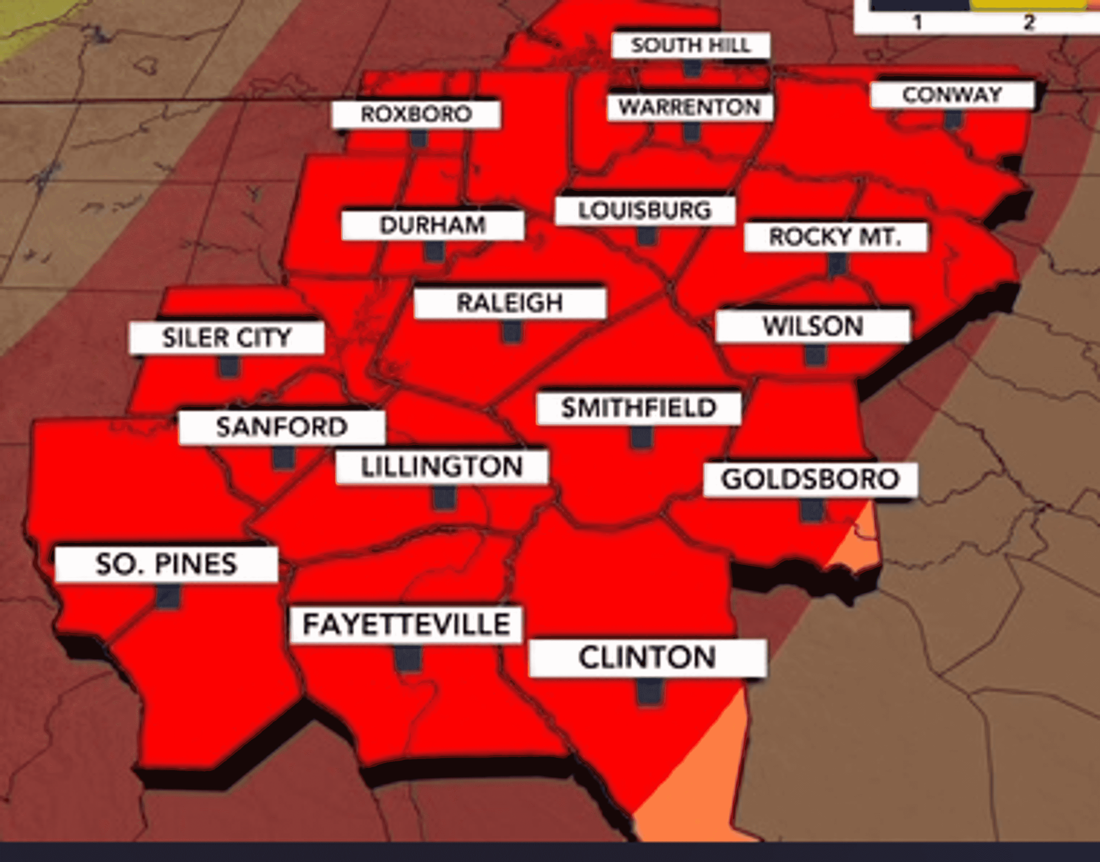 Severe storms, 60+ mph winds to hit Triangle, with highest morning risk east of Raleigh