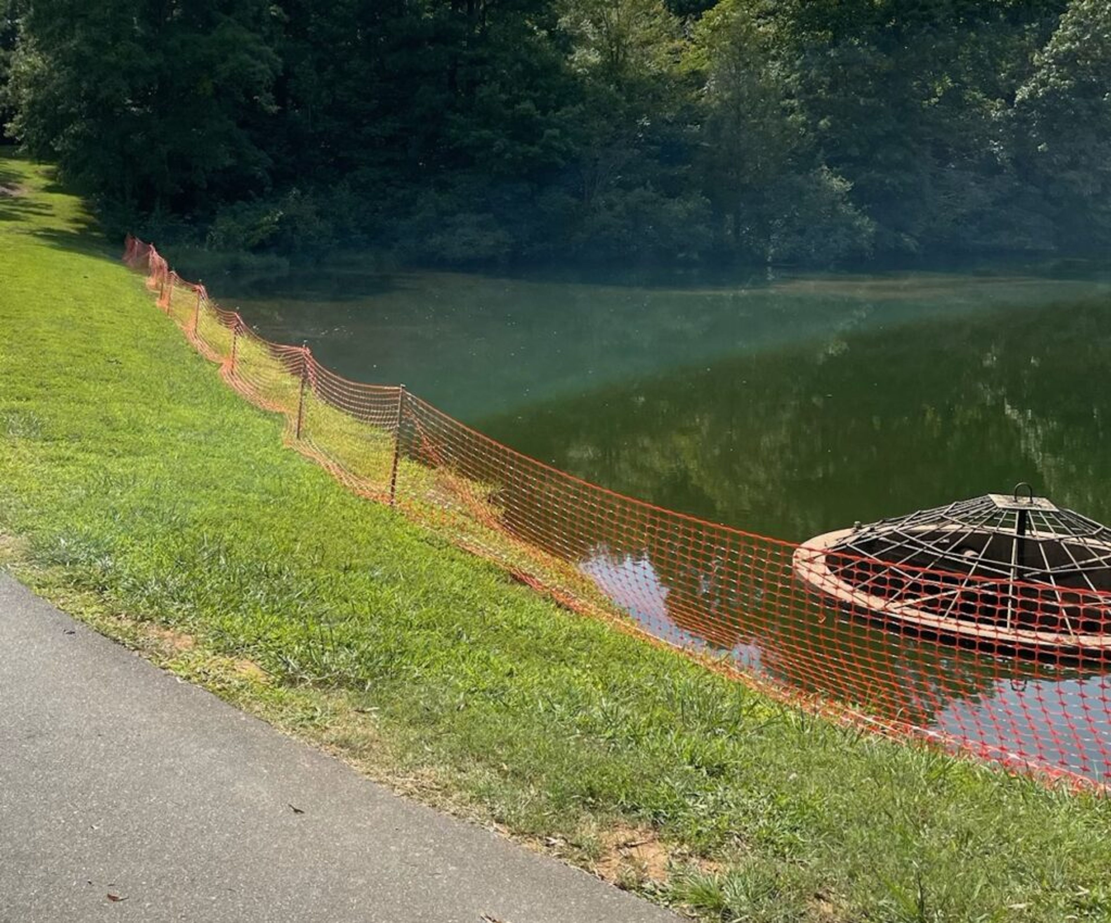 Joyner Park Pond closed due to red algae