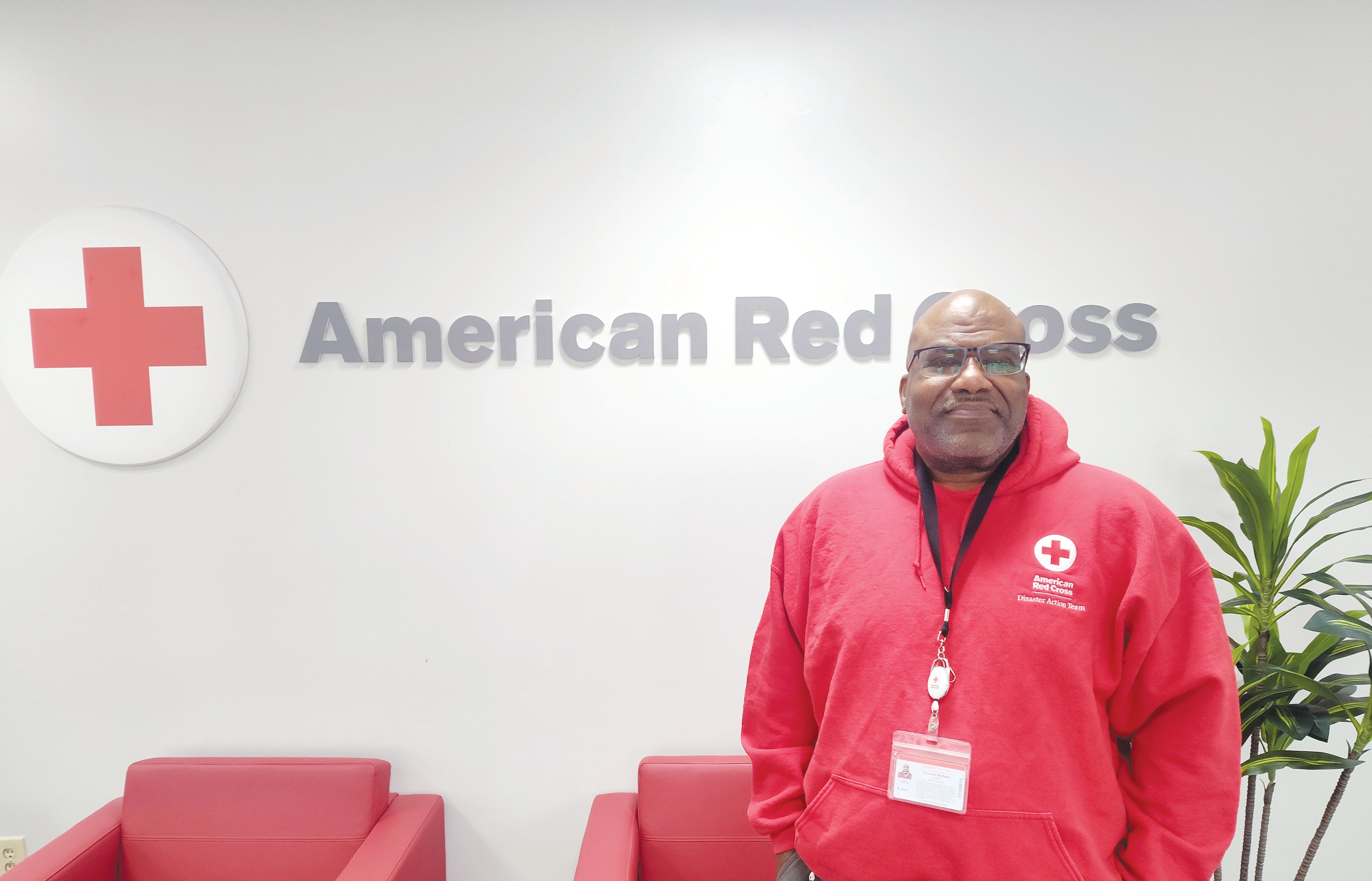 Donnell Nichols is fire department liaison for the Greater Triangle Area Chapter of the American Red Crosss. Reggie Ponder | The Wake Weekly